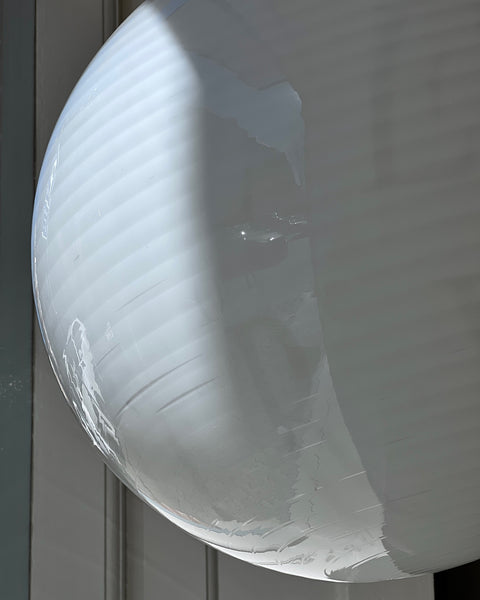 Vintage Murano white swirl ceiling lamp (D50)