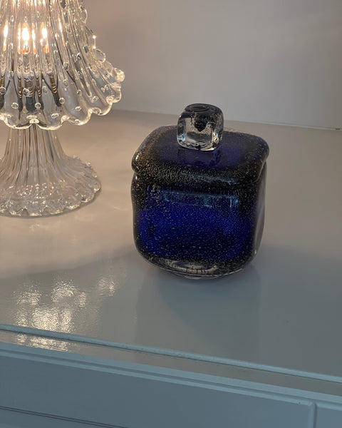 Vintage blue/gold Murano bonbonniere