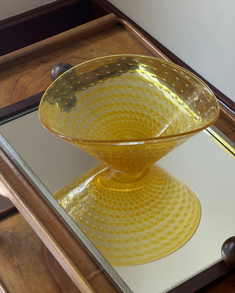 Vintage golden/yellow Murano bowl