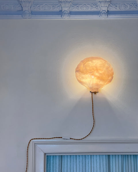 Vintage pink Murano wall lamp