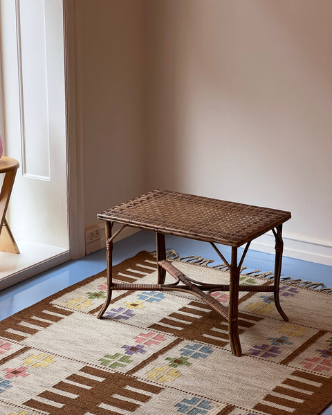 Vintage rattan side table
