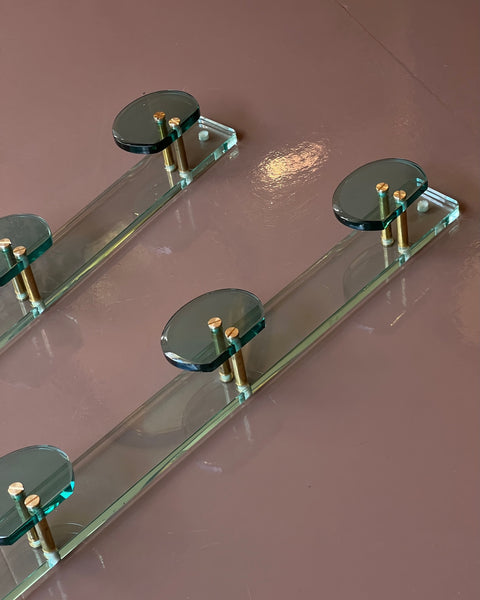 Vintage glass coat rack
