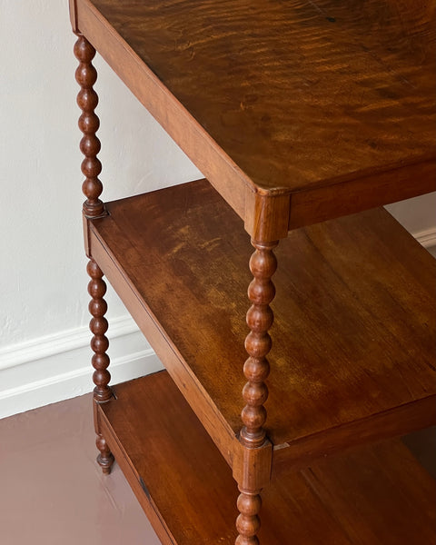 Vintage wooden bobbin etagere/shelves