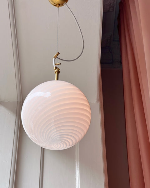 Candy ceiling lamp - White swirl (D20)