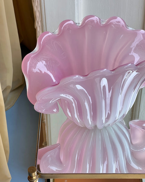 Vintage opal pink Murano shell bowl (Large)
