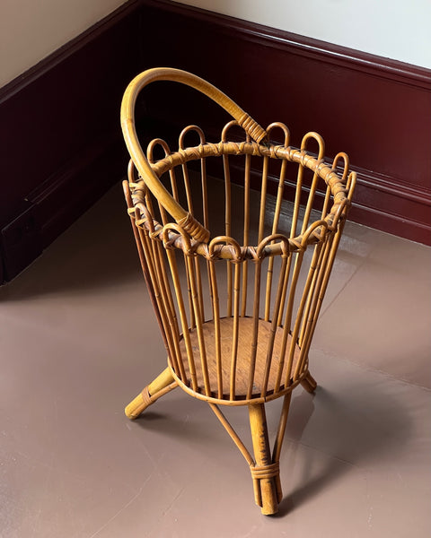 Vintage rattan basket