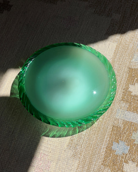Vintage green Murano ceiling/wall lamp (D35)