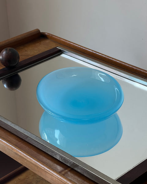 Vintage opal light blue Murano plate/bowl