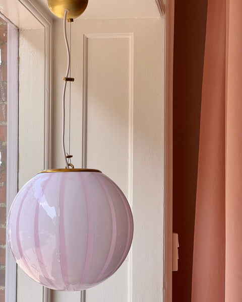 Ceiling lamp - Light pink vertical stripes (D30)