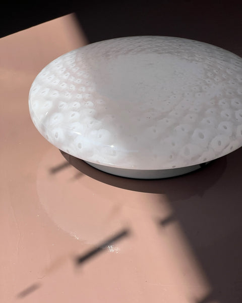 Vintage Murano light pink dotted ceiling/wall lamp (D30)