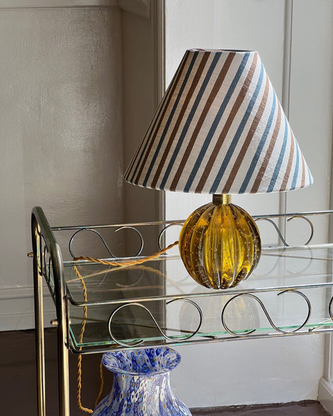Vintage amber Murano table lamp (incl. lampshade)