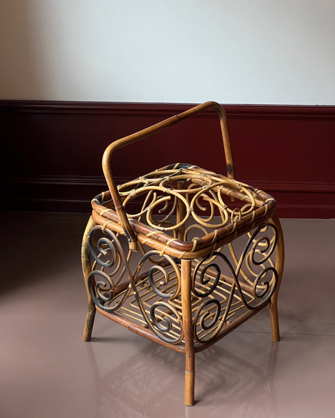Vintage rattan basket