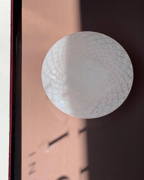 Vintage Murano light pink dotted ceiling/wall lamp (D30)