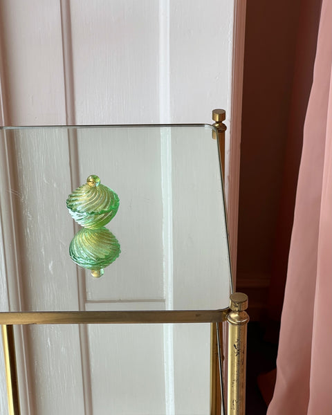 Vintage golden / green Murano bonbonniere