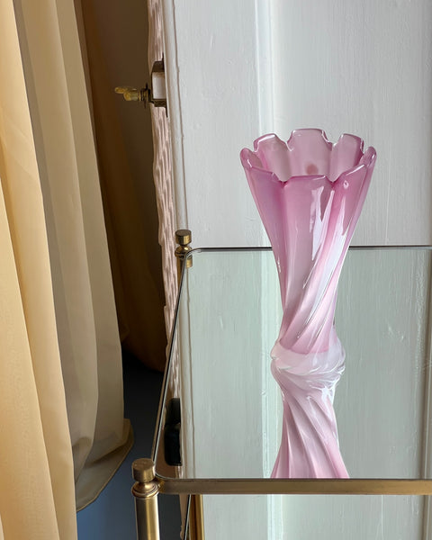 Vintage pink Murano vase