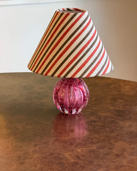 Vintage pink Murano table lamp (incl. lampshade)