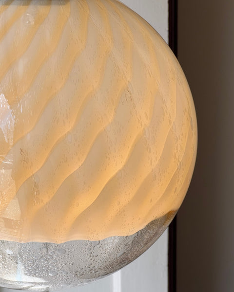 Vintage golden clear Anemone Murano ceiling lamp (D35)