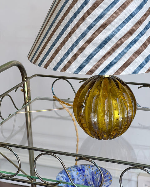 Vintage amber Murano table lamp (incl. lampshade)