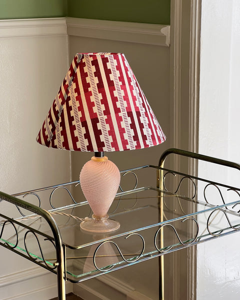 Vintage light peach/golden Murano table lamp (incl. lampshade)