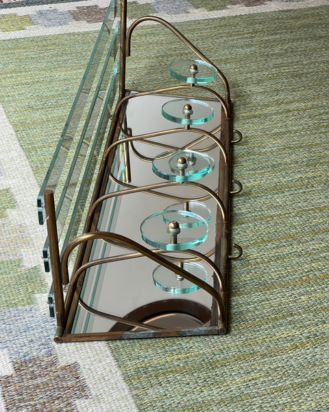 Vintage hat shelf with coat rack