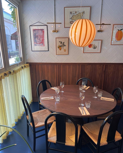 Ceiling lamp - Amber vertical stripes (D40)
