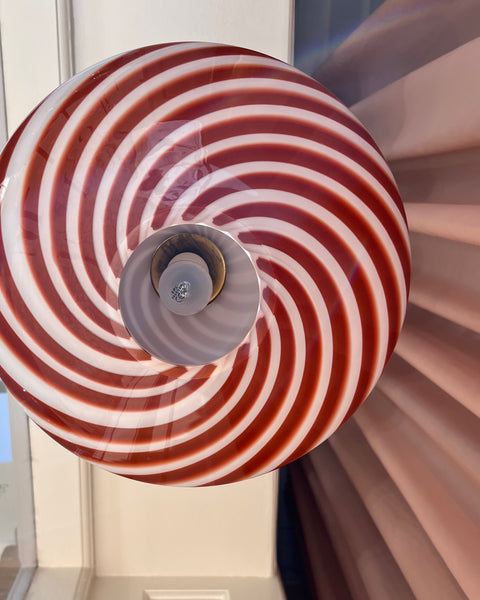 Candy ceiling lamp - Dark red swirl (sample)