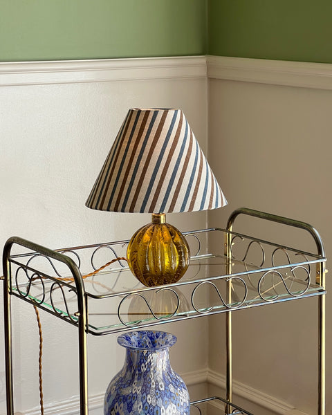 Vintage amber Murano table lamp (incl. lampshade)