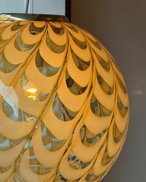 Vintage golden clear Murano ceiling lamp (D35)