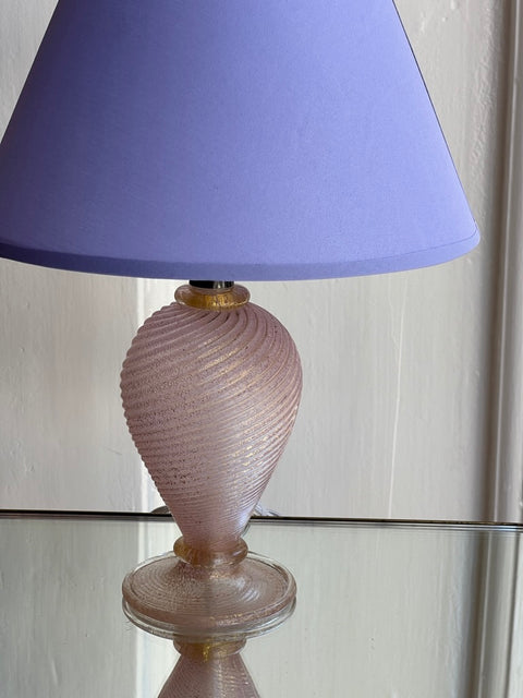 Vintage light peach/golden Murano table lamp (with shade)