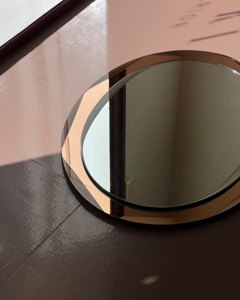 Vintage rosegold/pink Italian mirror