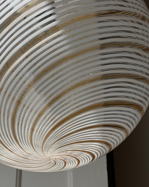 Vintage golden clear Murano ceiling lamp (D40)