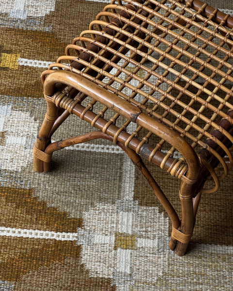 Vintage rattan stool