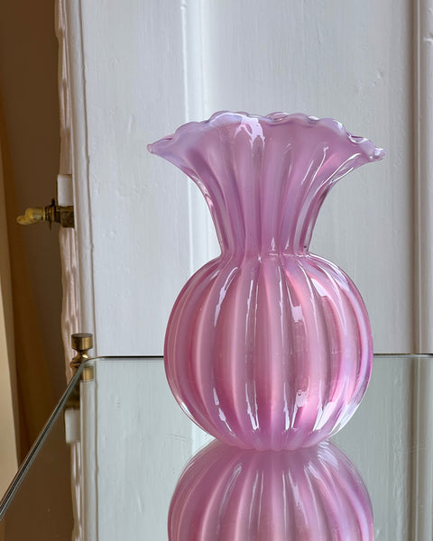 Vintage pink Murano vase