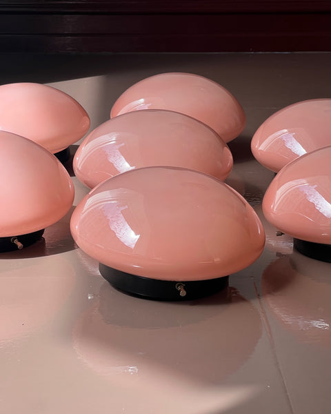 Vintage Murano peach ceiling/wall lamp (D20)