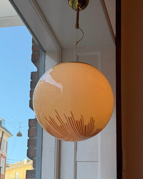 Vintage Ludovico Diaz de Santillana Murano Anemone ceiling lamp (D40)