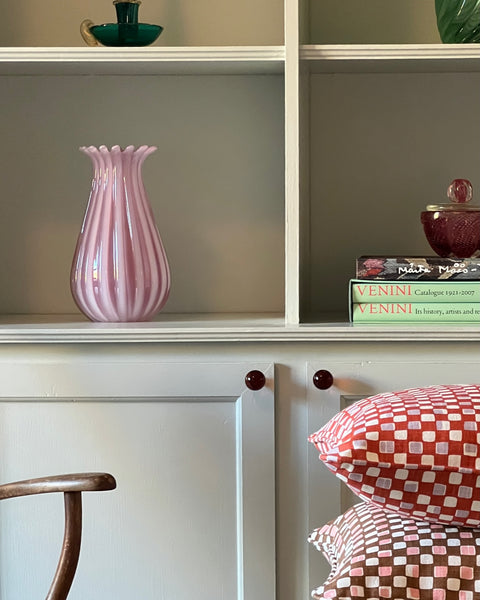 Vintage pink Murano vase