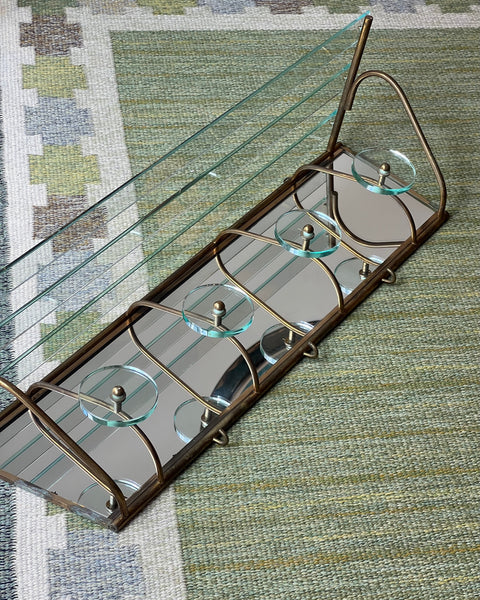 Vintage hat shelf with coat rack