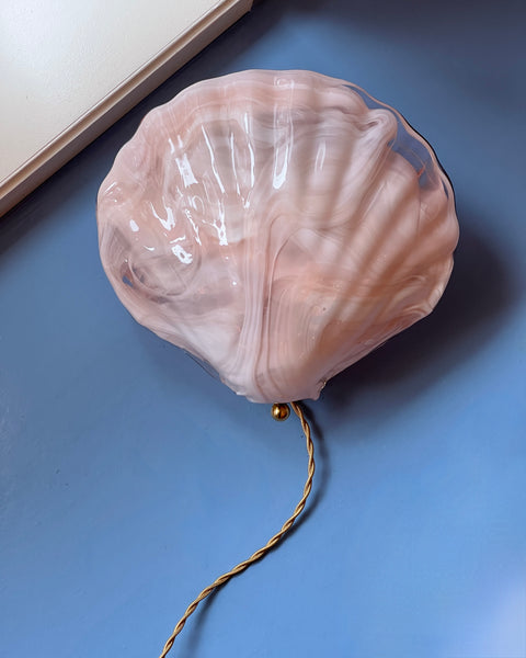 Vintage pink Murano wall lamp