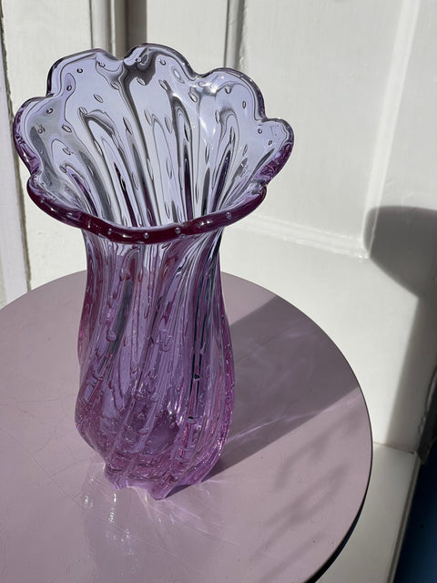 Vintage purple Murano vase