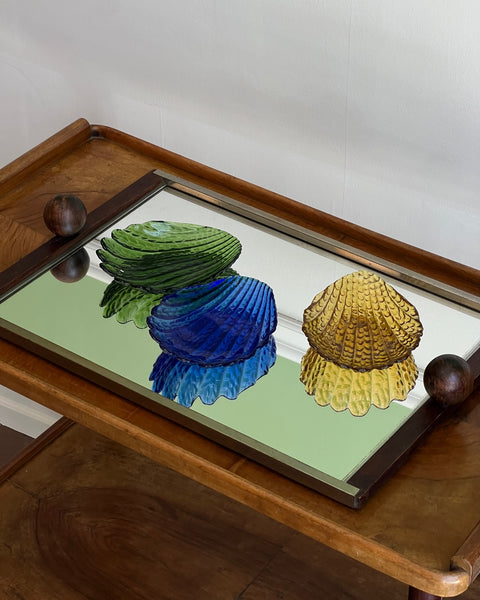 Vintage Murano shell bowls