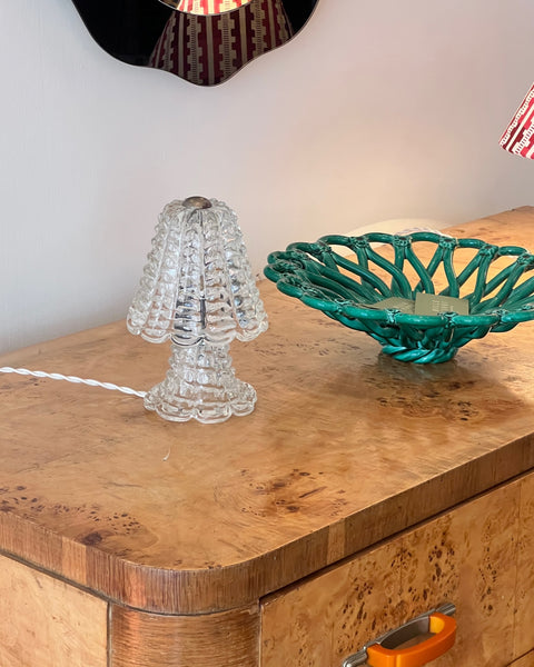 Vintage clear Murano table lamp