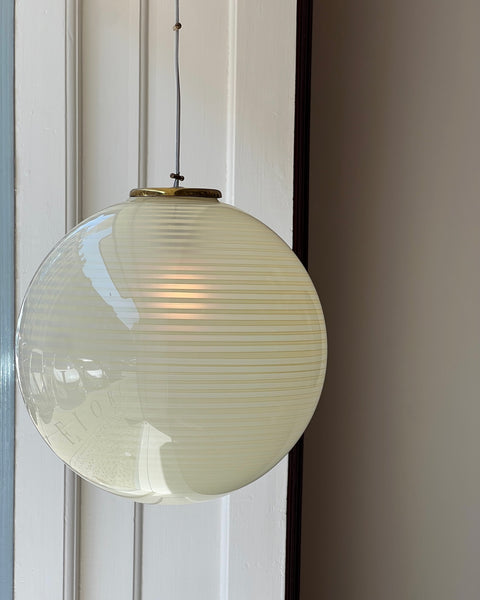 Vintage yellow/cream swirl Murano ceiling lamp (D40)