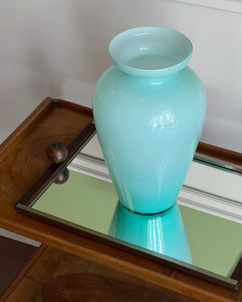 Vintage turquoise Murano vase