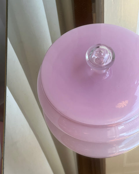 Vintage opal pink Murano bonbonniere