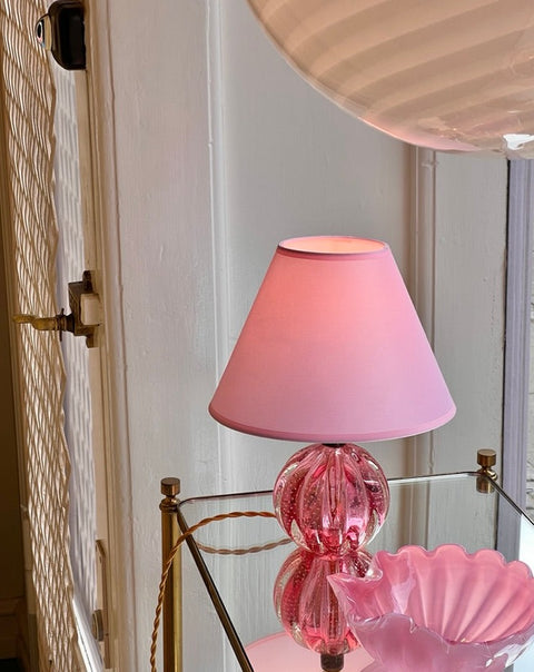 Vintage pink Murano table lamp