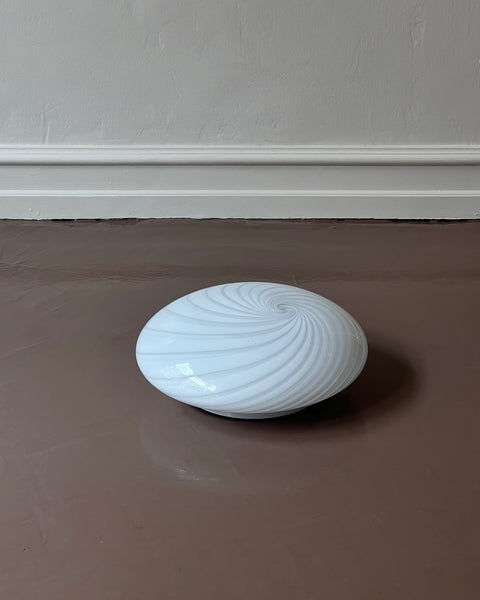 Vintage Murano white swirl ceiling/wall lamp (D30)