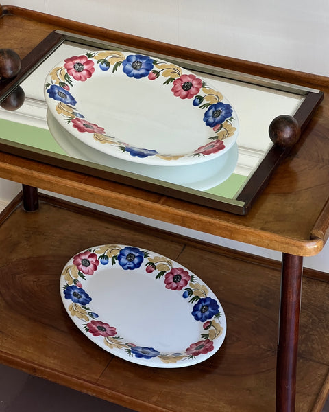 Vintage floral ceramic dish by Richard Ginori (2 available)