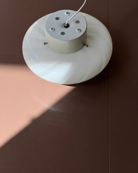 Vintage Murano white swirl ceiling/wall lamp (D24) (5 available)