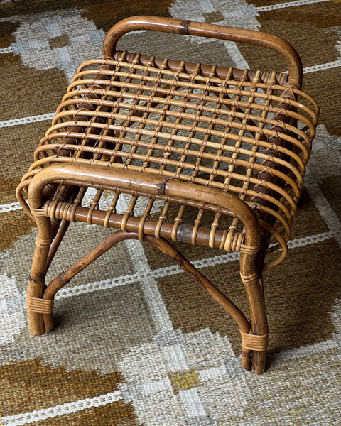 Vintage rattan stool