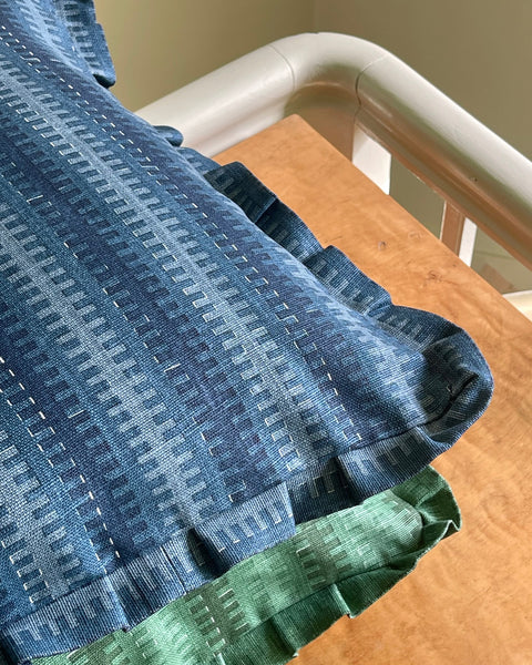 Karin’s Rölakan ruffled cushion - Indigo